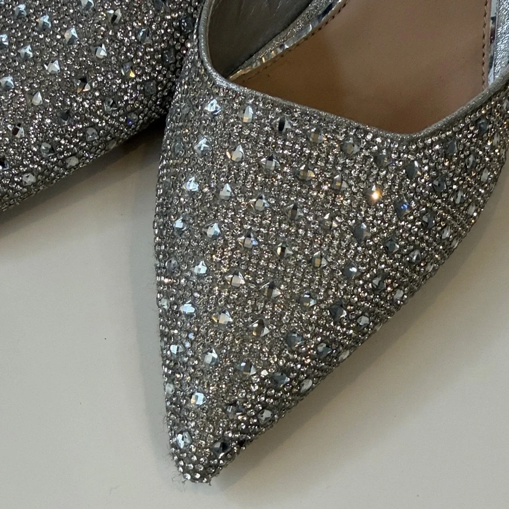 Gianni Bini Silver Embellished Heels - Picture 6 of 8